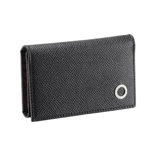 BVLGARI Телячья кожа Key Pouch Мужской Черный