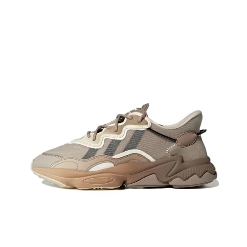 Adidas Originals Ozweego Низ Прочный Устойчивый к истиранию Низкий Топ Повседневный Унисекс Коричневый Серый