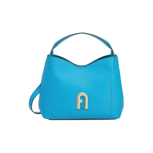Furla Primula Рельефная Телячья Кожа Сумка через плечо Сумка Маленькая Женская Синяя
