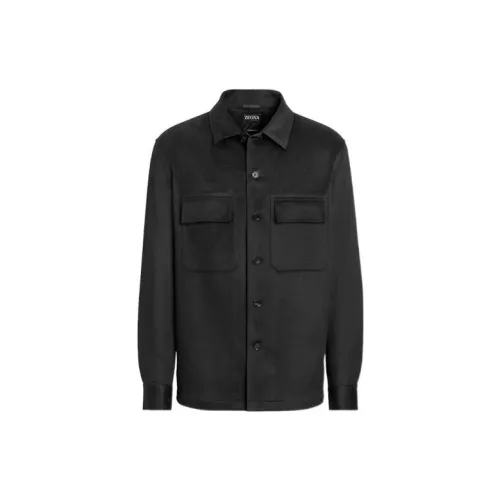 Zegna FW22 Куртки и Пальто Мужской Черный