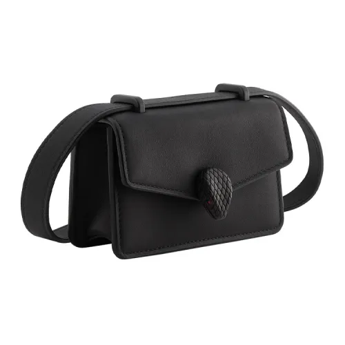 BVLGARI Serpenti Forever Сумка Микроформата Матовая Кожа Теленка Черного Цвета, Подкладка Из Кожи Наппа Черного Цвета