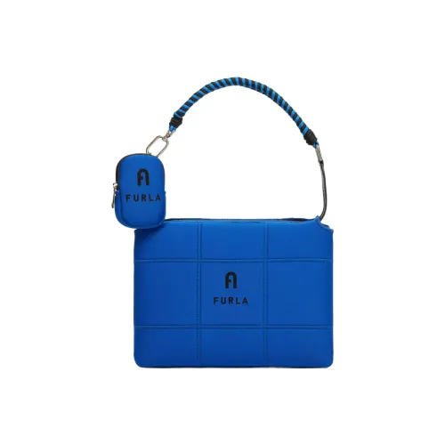 Furla Piuma Scuba Ткань Сумка Сумка через плечо Средняя Женская Синяя