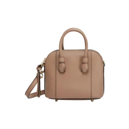 Furla Miastella Телячья кожа Сумка-купол Сумка через плечо Сумка мини Женская Светло-коричневая