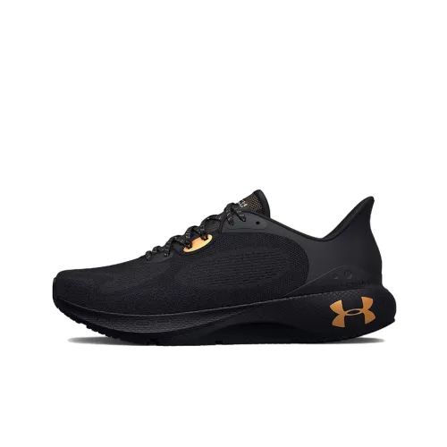Under Armour HOVR Machina 3 Low Топ Беговые кроссовки Мужской Черный золотой Азиатская версия