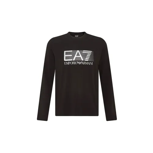 EMPORIO ARMANI EA7 Черные Мужские T-Рубашки