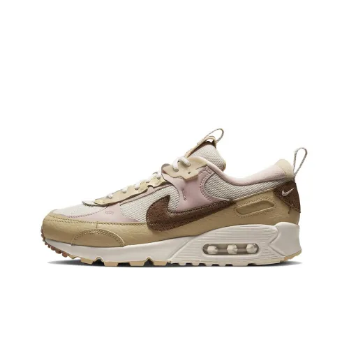 Nike Air Max 90 Low Топ Беговые кроссовки Мужские Бежево-коричневые