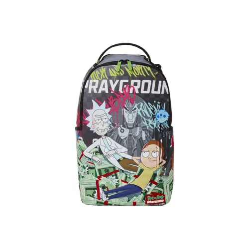 SPRAYGROUND Rick Morty Коллаборация Полиэстер Ноутбук Сумка Рюкзак Большой Унисекс Многоцветный