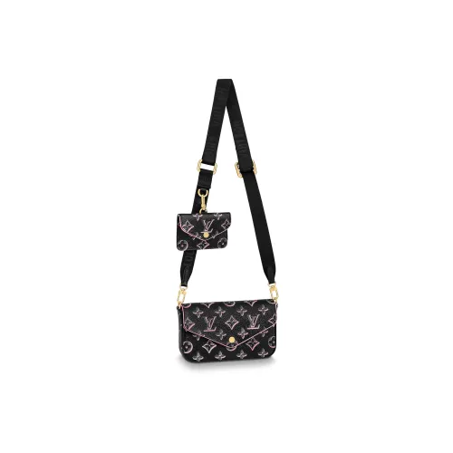 LOUIS VUITTON Fall for You Монограмма Холст Ручная Сумка через плечо Женская Черная