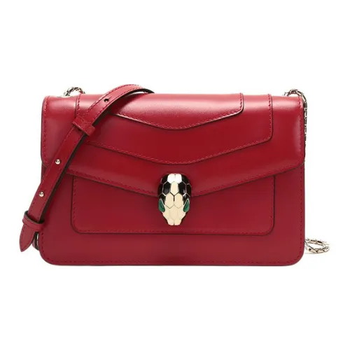 BVLGARI Сумка через плечо из коровьей кожи женская красная