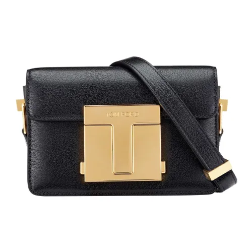 TF Яркий GRAIN LEATHER Сумка через плечо Сумка на плечо Женская Черная