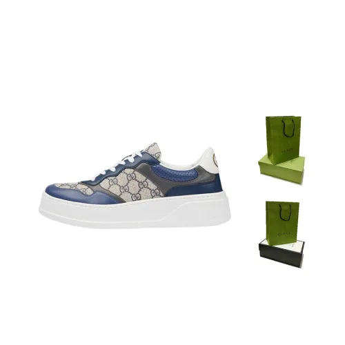 GUCCI Chunky B Supreme Low Топ Стильные Скейтбординги Мужской Синий Сумка для покупок