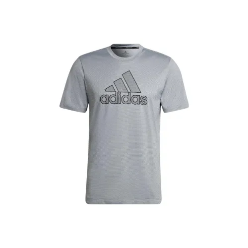 Adidas T-Shirt Японская версия Мужская Серебряная