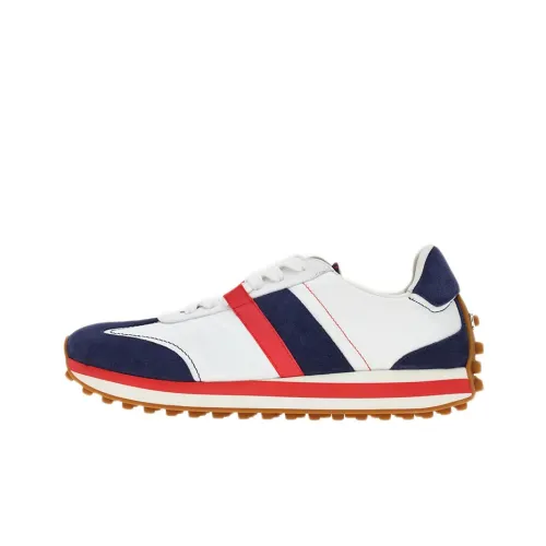 Ferragamo Низкий топ Повседневная обувь Мужская Белый Синий Красный