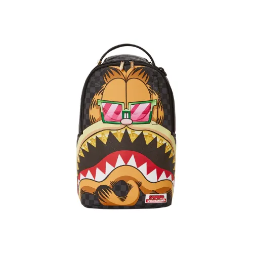 SPRAYGROUND Garfield Collaboration Полиэстер Ручной Рюкзак Большой Унисекс Черный Коричневый