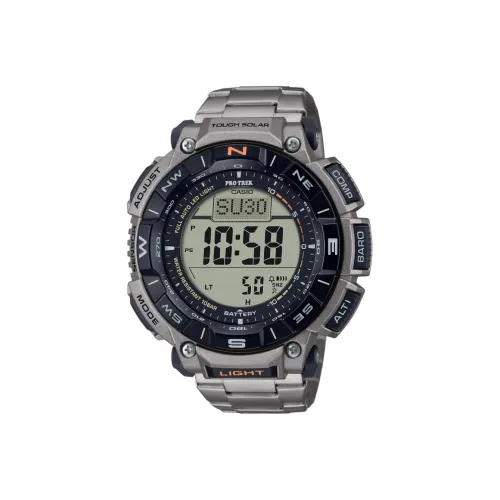 CASIO PRO TREK Collection Кварцевый механизм Титан Ремешок Часы Мужские Циферблат Серый PRG 340T 7