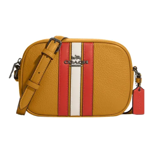 COACH Jamie кожа Camera сумка сумка через плечо маленькая женская цвет Daffodil