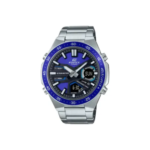 CASIO EDIFICE Collection Кварцевый механизм нержавеющая сталь ремешок часы для мужчин синий циферблат EFV C110D 2AV