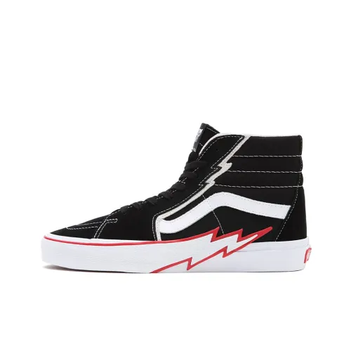 Vans SK8 Bolt High Топ Скейтборд Кроссовки Унисекс Черный Красный