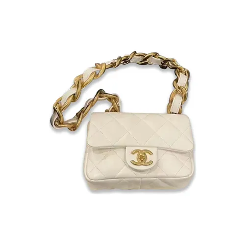 CHANEL Lambskin Shoulder Bag Mini Women's White CHANEL Сумка через плечо из овечьей кожи Mini Женская Белая