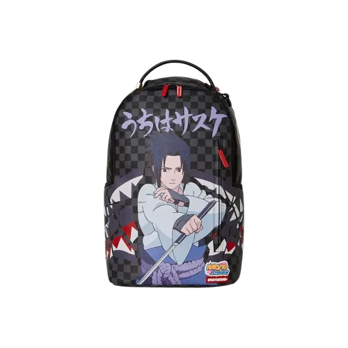 SPRAYGROUND Наруто Co Branded Модель Полиэстер Ноутбук Сумка Рюкзак Большой Унисекс Черный