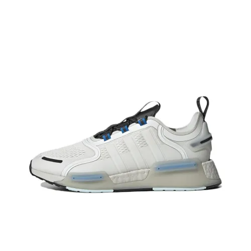 Adidas Originals NMD_R1 V3 Slip Устойчивый к истиранию Низкий Топ Casual Унисекс Серый Синий