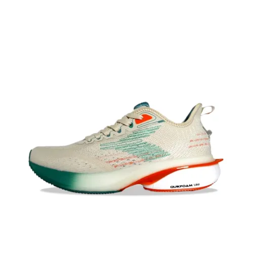 361° Амортизаторы Устойчивый к истиранию Низкий Топ Повседневные Беговые кроссовки Мужские Белый Циан