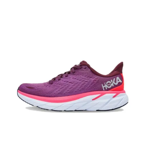 HOKA ONE ONE Clifton 8 Clifton 8 Low Топ Беговые кроссовки Женские Фиолетовый Розовый