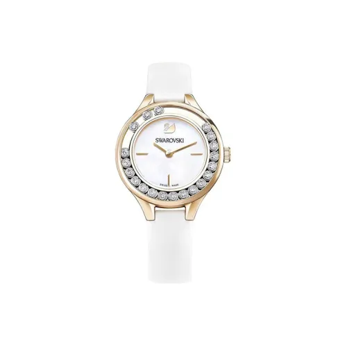 Swarovski Наручные часы Кварцевый механизм Кожаный ремешок Белый циферблат Женские часы 5242904