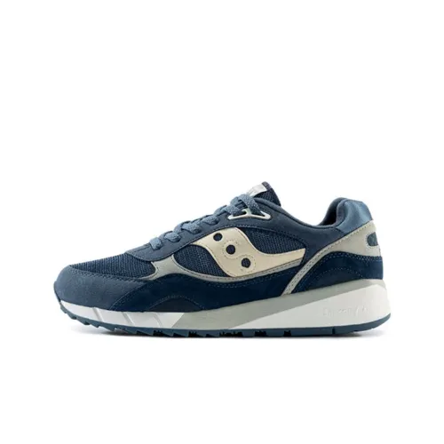Saucony Shadow 6000 Амортизаторы Slip-resistant устойчивые к истиранию Низкий топ Повседневные беговые кроссовки Унисекс Синий Серый