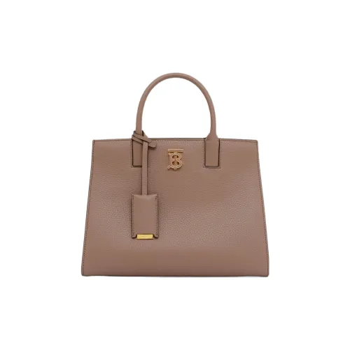 Burberry Frances Телячья кожа Тоут Сумка Сумка для покупок Сумка через плечо Сумка Мини Женская Светлая Седло Умбра