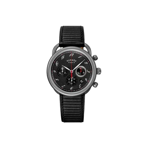 HERMES ARCEAU Collection Наручные часы Автоматический механический механизм Телячья кожа Ремень Черный циферблат Мужской W055830WW00