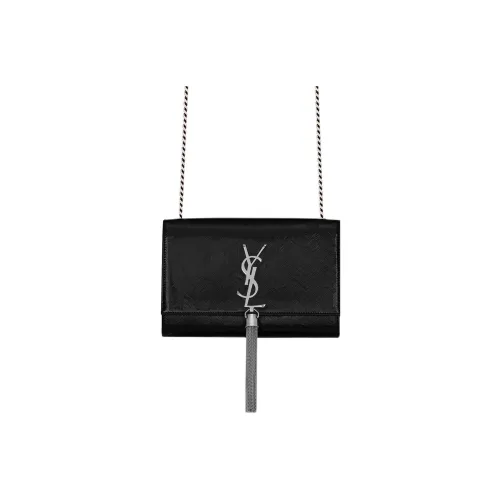 SAINT LAURENT Kate Телячья кожа Сумка через плечо Маленькая Женская Черная