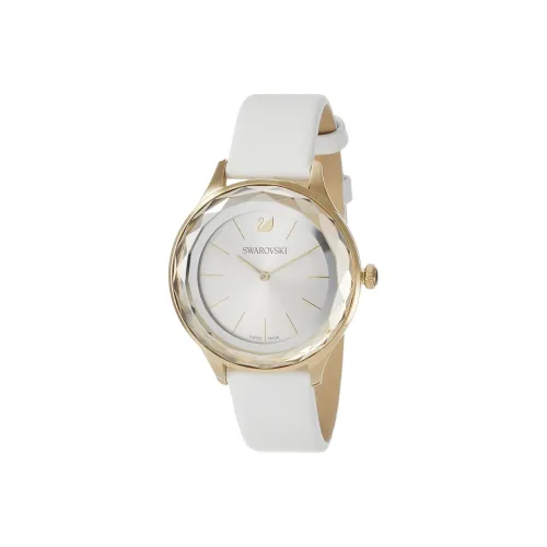 Swarovski Octea Nova Кварцевые часы Кожаный ремешок 36 мм Белый циферблат Женские