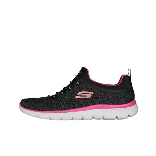 Skechers Summits Collection Низкий топ Повседневная обувь Женская Черный Розовый