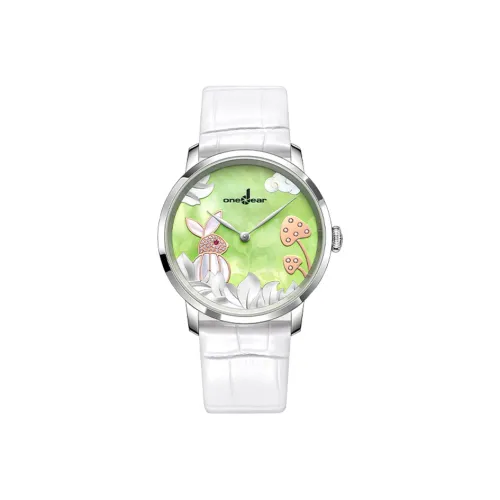 ONEDEAR Кварцевый механизм Часы Женские Зеленый циферблат ODL01Q8B004SS09 Белый