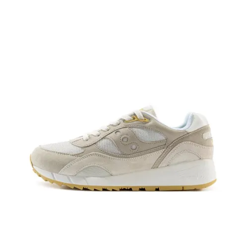 Saucony Shadow 6000 Амортизаторы Slip-resistant устойчивые к истиранию Низкий топ Повседневные беговые кроссовки Унисекс Серый Белый
