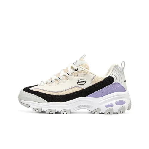 Skechers D'LITES 1,0 Curly Bear Амортизация Износостойкий Низкий Топ Повседневная Обувь Женская Многоцветная