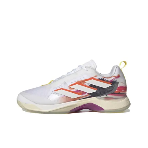 Adidas Avacourt Slip-resistant Abrasion-resistant Low-top Tennis Shoes Women's White Orange Purple Адидас Avacourt Противоскользящие Устойчивые к истиранию Низкие Кроссовки для тенниса Женские Белый Оранжевый Фиолетовый