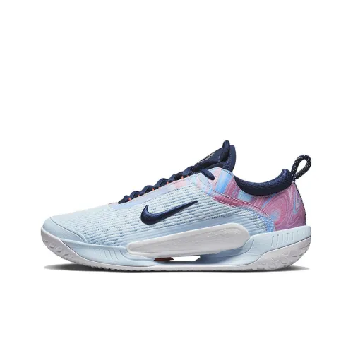 Nike Court Zoom NXT Твердый Корт Амортизация Низкие Кроссовки для Тенниса Мужские Синие Розовые