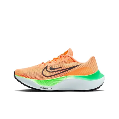 Nike Zoom Fly 5 Low Топ Карбоновая плита Тренировочные Беговые кроссовки Женские Оранжевый Черный Зеленый