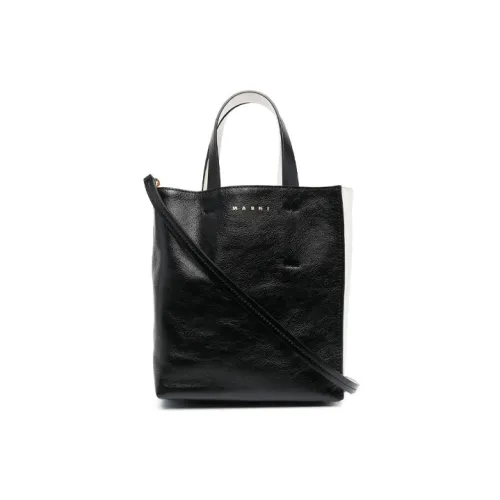 MARNI Телячья кожа Тоут Сумка Сумка для покупок Сумка Женская Черная