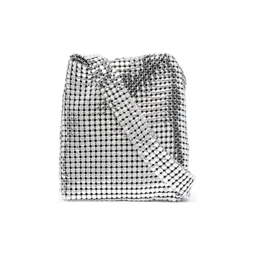 Paco Rabanne Металл с Ткань Сумка через плечо Сумка на плечо Женская Серебряная