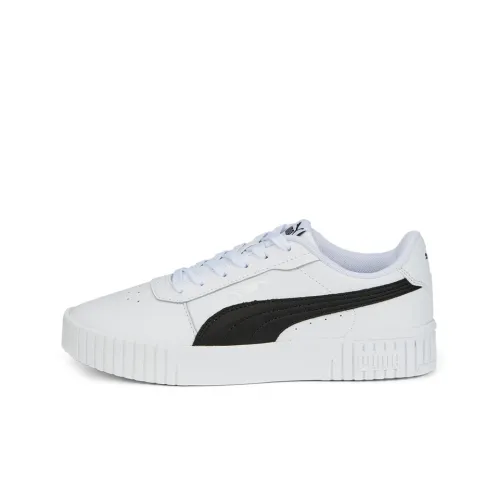 PUMA Carina 2,0 2,0 Low Топ Скейтборд Кроссовки Женские Белые Черные