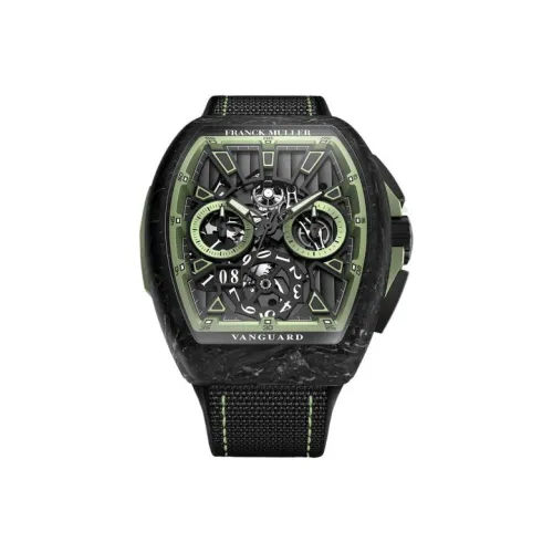 Franck Muller Мужские часы с ручным заводом механический 44 мм зеленый циферблат кованый углеродный корпус для часов