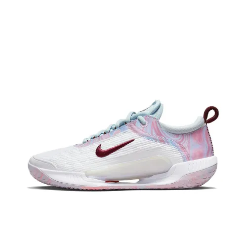 nike Court Zoom NXT Амортизаторы Shock Slip-resistant Abrasion-resistant Низкий топ Кроссовки для тенниса Женские Белые Красно-розовые