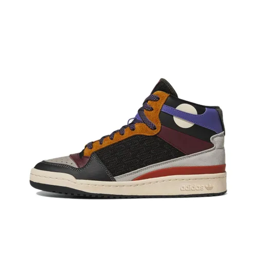 Adidas Originals Forum Mid Пэчворк MID Топ Кроссовки для скейтбординга Унисекс Черный Серый Красный