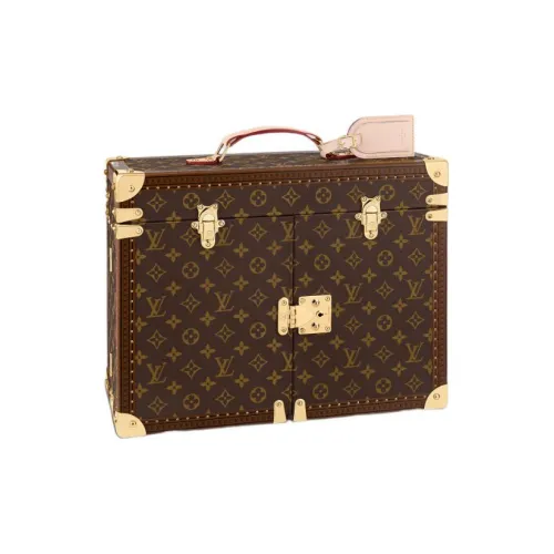 LOUIS VUITTON Boite Lunettes Монограмма Холст Очки Футляр для хранения Коробка Унисекс Коричневый