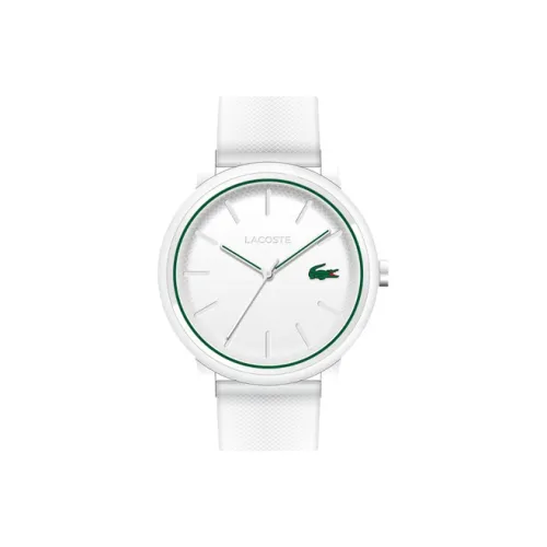 LACOSTE 12,12 Collection Мужские часы Кварцевый механизм Силиконовый ремешок 42 мм Белый циферблат