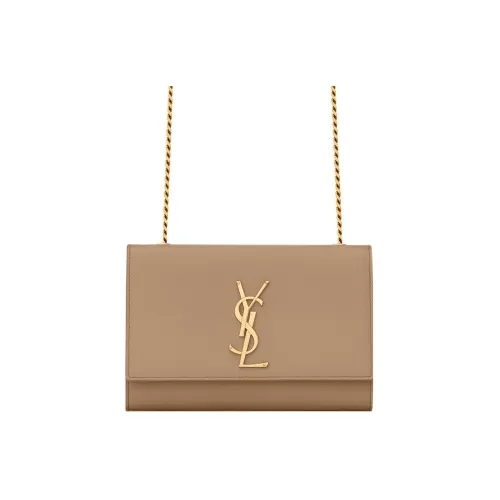 SAINT LAURENT Kate Телячья кожа Сумка через плечо Маленькая Женская Тауповая