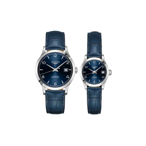 LONGINES Pioneer Collection Автоматический Механический Механизм Унисекс Часы 26 мм Синий Циферблат Стальной Корпус Часов Кожаный Ремешок